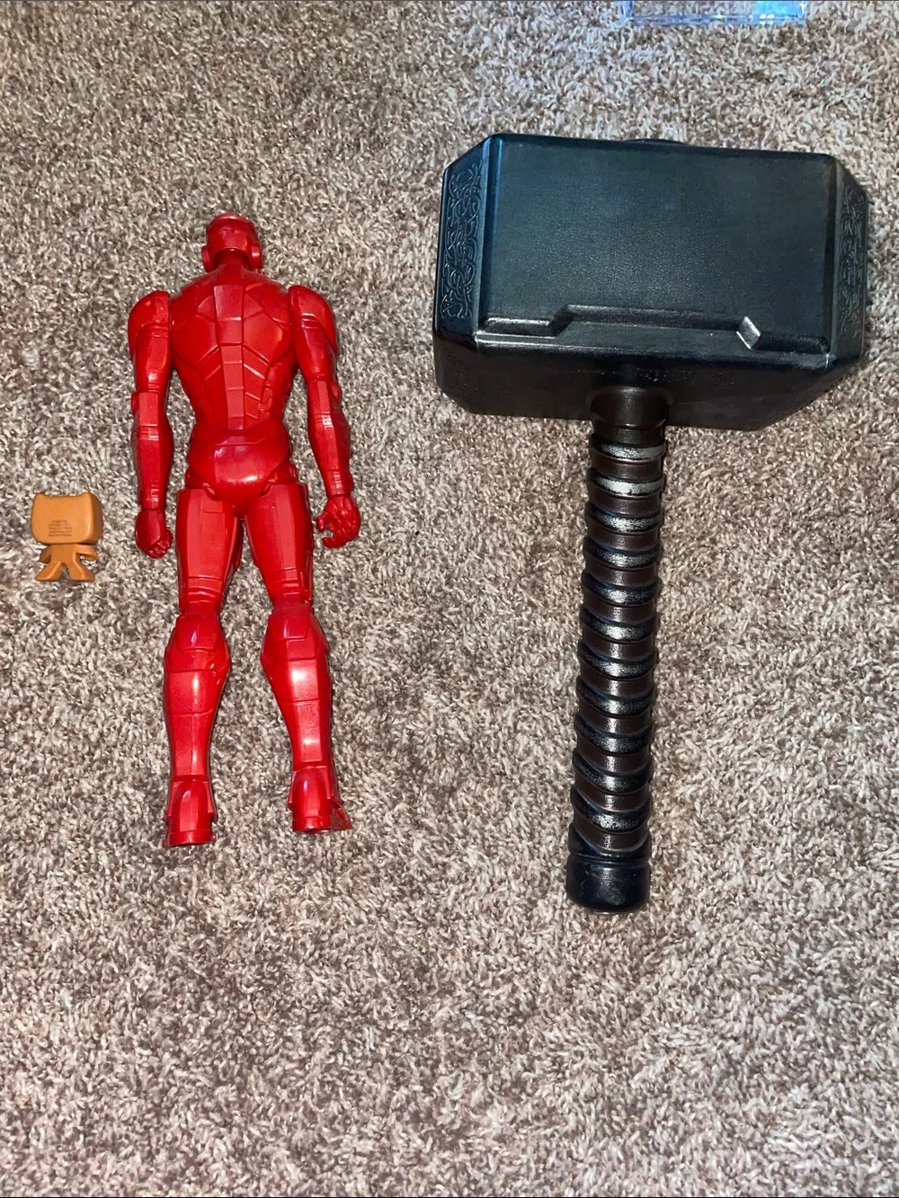 Marvel Iron Man Figure with Thor’s Hammer